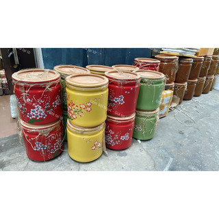 Hủ/Khạp Gốm Đựng Gạo/Lúa Có Nắp Từ 1Kg Đến 25Kg Nhiều Màu Xinh - Dùng Muối Dưa Cà - Gốm Men Đẹp Dày