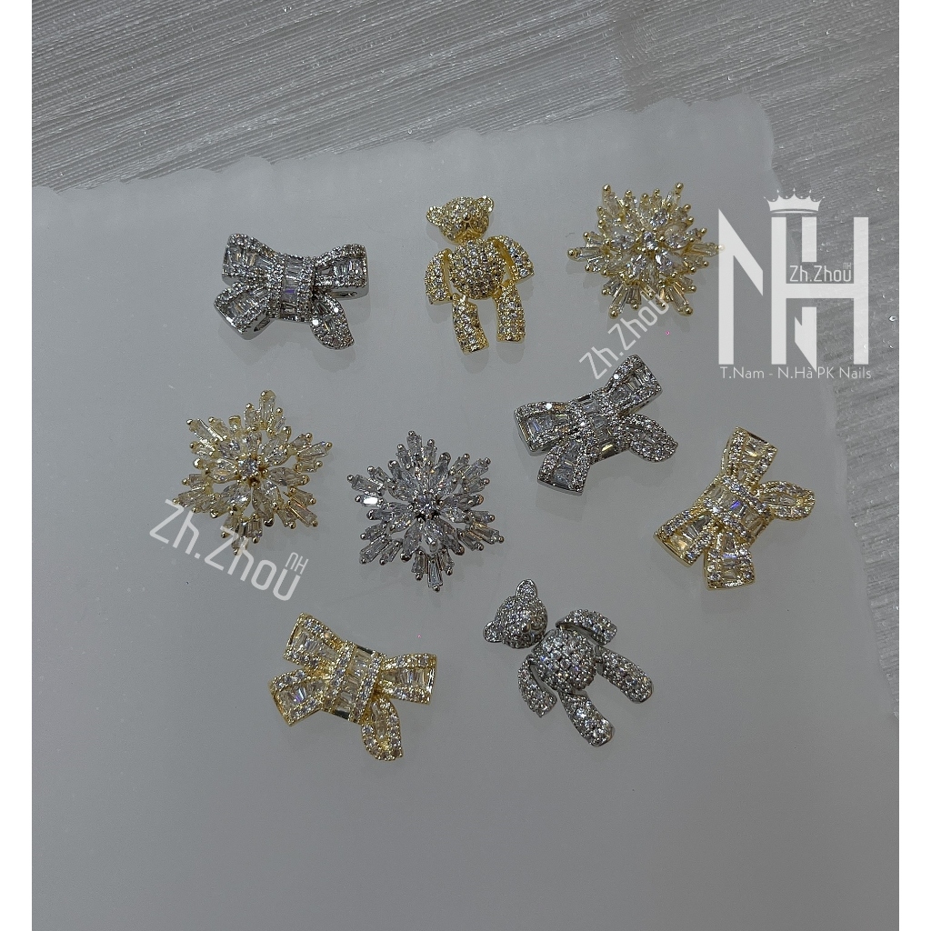 Charm Tết, Charm noel ,charm 2025, charm bông tuyết, charm giáng sinh cao cấp trang trí móng, charm đá gắn móng