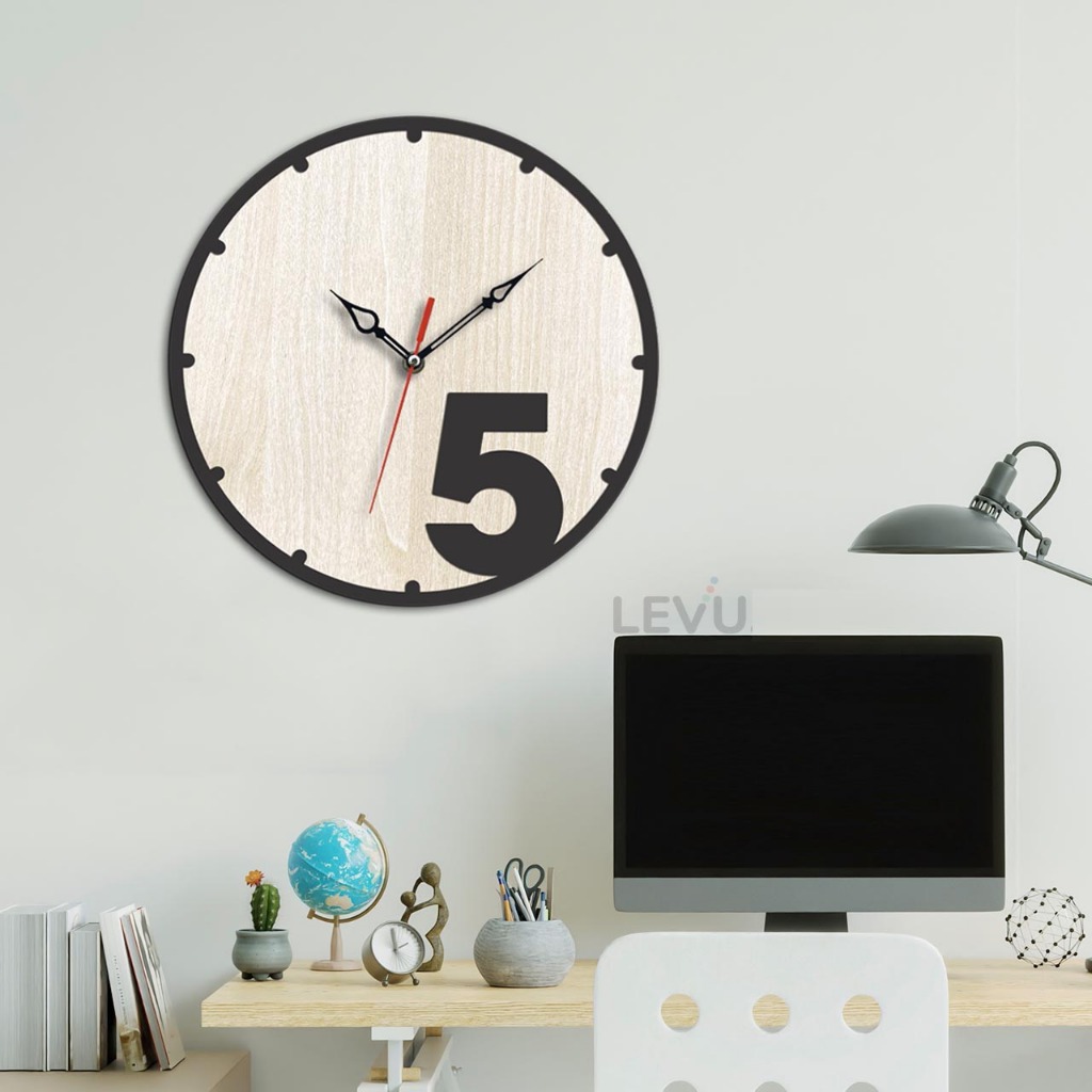 Đồng hồ gỗ Handmade treo tường Decor trang trí SB021
