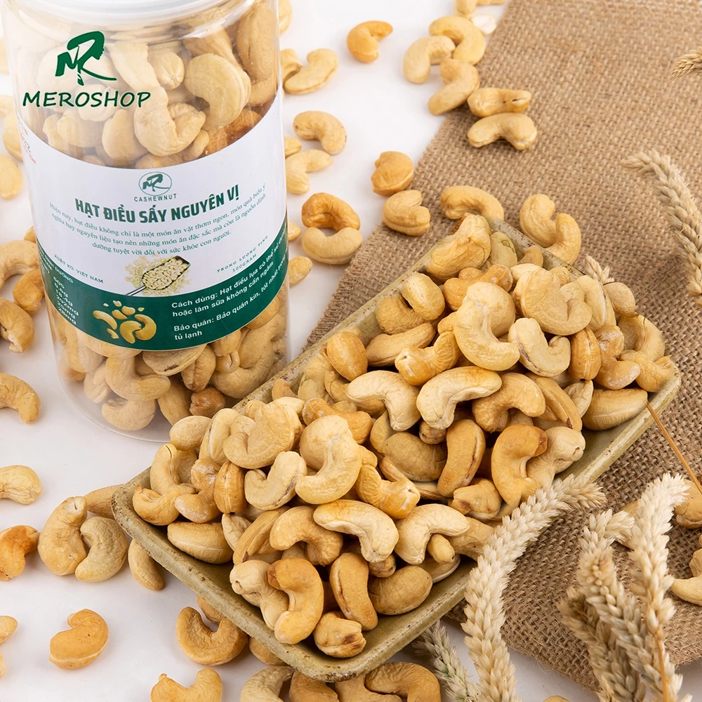 Hạt điều sấy nguyên vị không lụa không muối. Có hồ sơ công bố, xuất hóa đơn công ty đầy đủ
