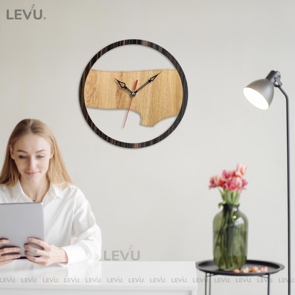 Đồng hồ trang trí treo tường thiết kế tối giản phong cách Nhật Bản