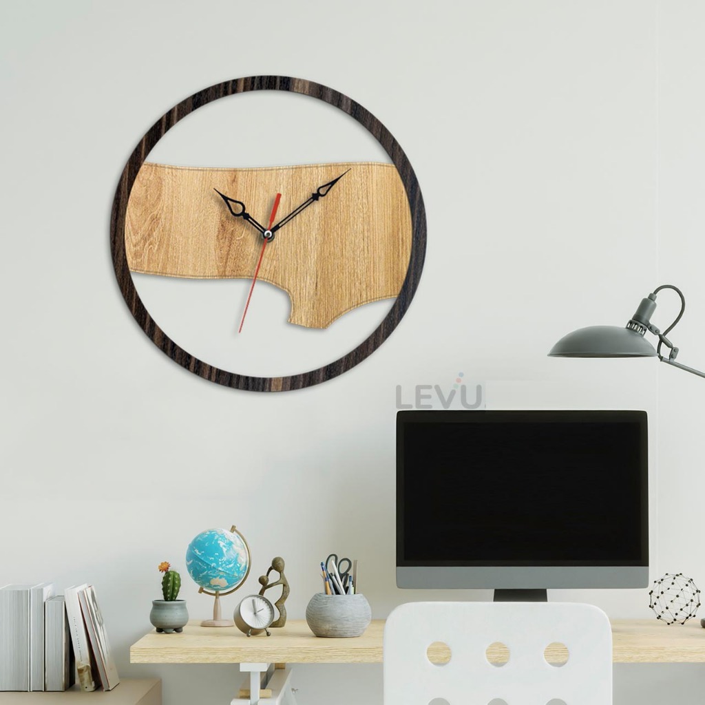 Đồng hồ trang trí treo tường thiết kế tối giản phong cách Nhật Bản