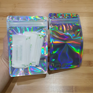 -(HÀNG ĐẸP Y HÌNH )Túi zip Hologram bảy màu, túi zip nhiều màu rất đẹp