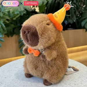 Capybara Sinh Nhật Gấu Bông Sinh Nhật Capybara Đội Mũ Sinh Nhật Món Quà Ý Nghĩa Quà Tặng Capybara Dễ Thương