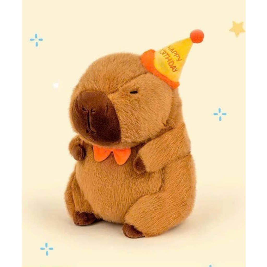 Capybara Sinh Nhật Gấu Bông Sinh Nhật Capybara Đội Mũ Sinh Nhật Món Quà Ý Nghĩa Quà Tặng Capybara Dễ Thương
