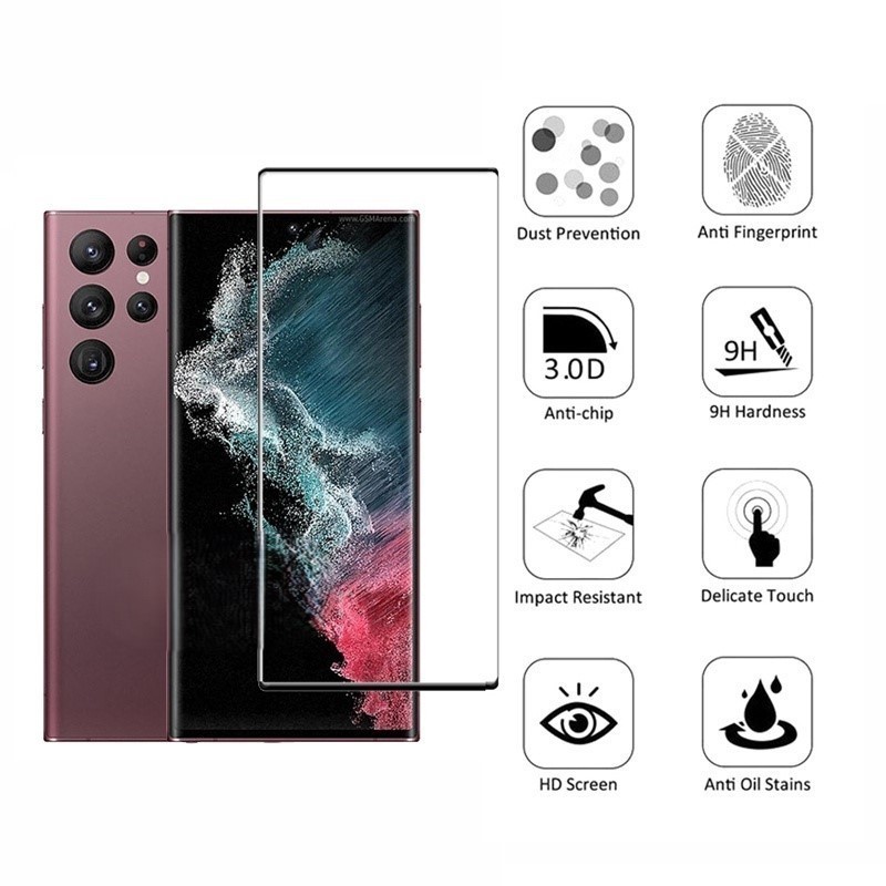 Kính cường lực BAIKO SAMSUNG BKSS1 độ cứng 9H phủ nano chống xước, mặt kính siêu mỏng cho S21 S22 S23 S24 S25 Ultra