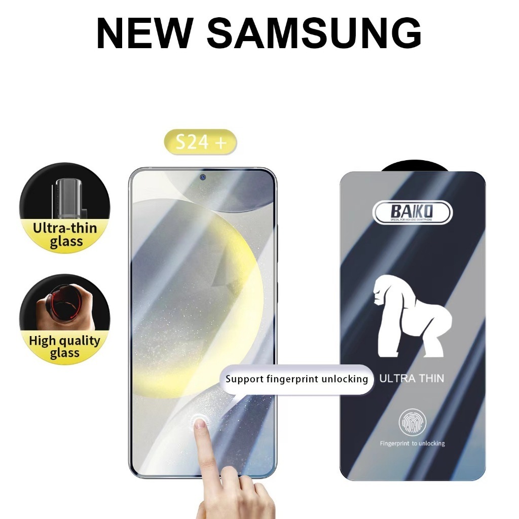 Kính cường lực BAIKO SAMSUNG BKSS1 độ cứng 9H phủ nano chống xước, mặt kính siêu mỏng cho S21 S22 S23 S24 S25 Ultra