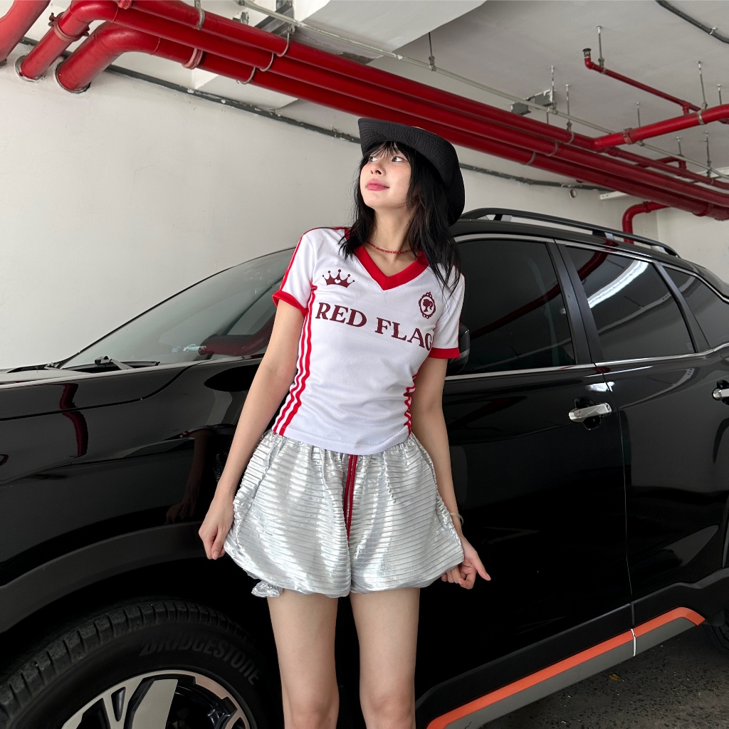 [CÓ TÁCH SET] Set đồ nữ Thể Thao Áo body và Quần bí REDFLAG FFCLUB MIX chất liệu Cotton co giãn