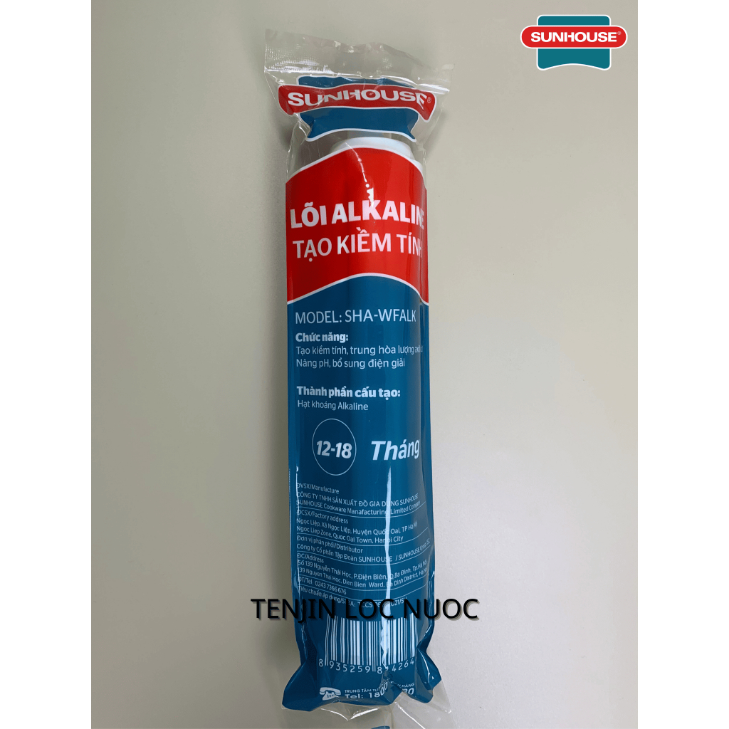 Lõi Chức Năng Alkaline Sunhouse Cấu Tạo Từ Hạt Khoáng Giúp Tạo Kiềm Tính Nâng Độ pH Của Nước Mẫu Mới Cắm Nhanh Có Mã QR