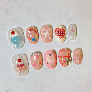 Nailbox ẩn nhũ form ngắn dễ thương được đổi form