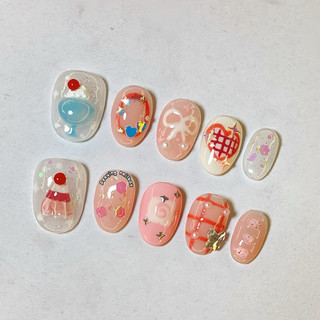 Nailbox ẩn nhũ form ngắn dễ thương được đổi form
