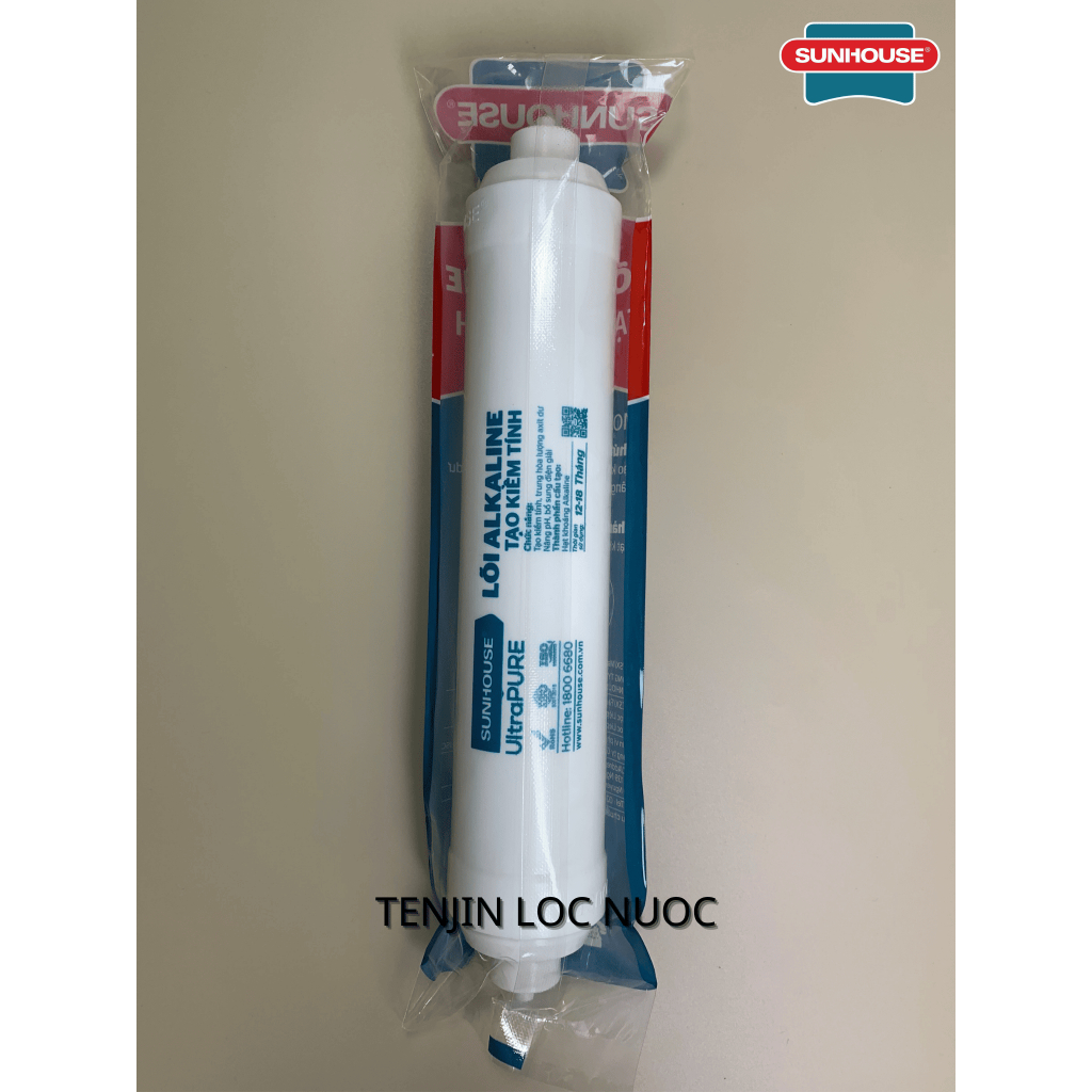 Lõi Chức Năng Alkaline Sunhouse Cấu Tạo Từ Hạt Khoáng Giúp Tạo Kiềm Tính Nâng Độ pH Của Nước Mẫu Mới Cắm Nhanh Có Mã QR
