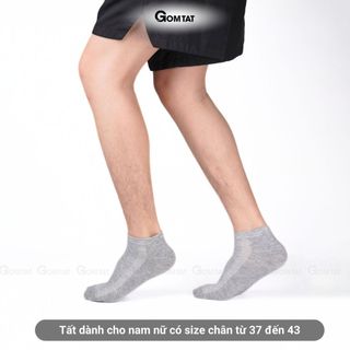 [FLASHSALE] Tất cổ ngắn nam nữ GOMTAT, vớ cổ thấp ngang mắt cá chất cotton thoáng mát - LD-S01-TRON-1DOI