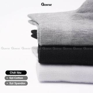 [FLASHSALE] Tất cổ ngắn nam nữ GOMTAT, vớ cổ thấp ngang mắt cá chất cotton thoáng mát - LD-S01-TRON-1DOI