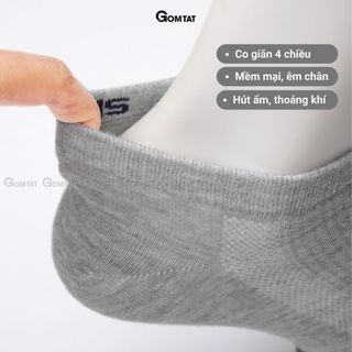 [FLASHSALE] Tất cổ ngắn nam nữ GOMTAT, vớ cổ thấp ngang mắt cá chất cotton thoáng mát - LD-S01-TRON-1DOI