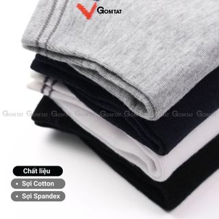 Tất trơn cổ ngắn nam nữ GOMTAT, vớ trơn cổ ngắn cao cấp chất liệu cotton mềm mịn, hút ẩm thoáng khí - LD-S01-LEXIS-1DOI