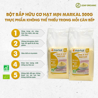 [MUA 3 TẶNG 1] Bột bắp hữu cơ hạt mịn Markal 500g