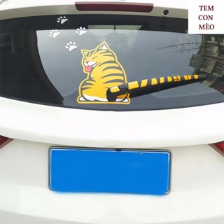 Tem Dán Ô Tô Hình Con Mèo Vẫy Đuôi Cần Gạt Mưa Ngộ Nghĩnh