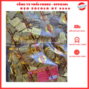 Socola đồng tiền vuông JSC 999 Thái Foods, phụ kiện cắm bánh sinh nhật thần tài, Thái food