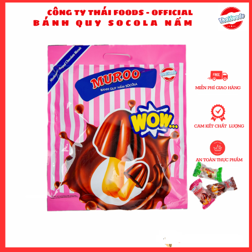 Bánh quy nấm socola Muroo túi 300gr/500gr/ hàng của Thái Foods
