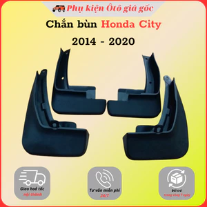 Bộ 4 chắn bùn xe Honda City đời 2015 - HIỆN NAY - nhựa dẻo ABS cao cấp, chuẩn khít form xe -1 BỘ 4 TẤM