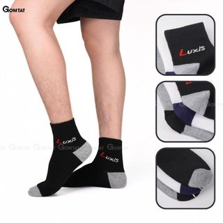 Tất cổ cao nam nữ GOMTAT cao cấp, vớ cổ cao nam nữ chất cotton dày dặn, thoáng khí thấm hút mồ hôi - LUXIS-LD-S06-1DOI