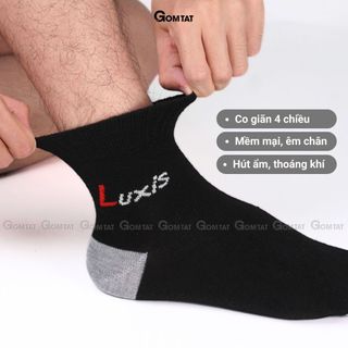 Tất cổ cao nam nữ GOMTAT cao cấp, vớ cổ cao nam nữ chất cotton dày dặn, thoáng khí thấm hút mồ hôi - LUXIS-LD-S06-1DOI