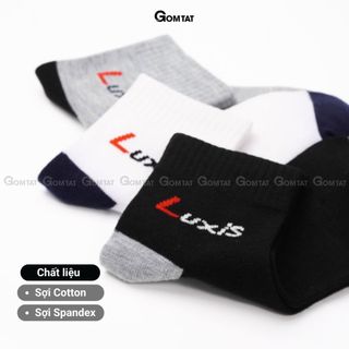 Tất cổ cao nam nữ GOMTAT cao cấp, vớ cổ cao nam nữ chất cotton dày dặn, thoáng khí thấm hút mồ hôi - LUXIS-LD-S06-1DOI