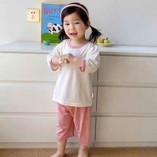 Bộ quần áo dài tay cho bé trai bé gái Tukibaby chất thun lạnh mịn mát, đồ bộ dài tay cho bé túi zip