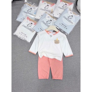 Bộ quần áo dài tay cho bé trai bé gái Tukibaby chất thun lạnh mịn mát, đồ bộ dài tay cho bé túi zip