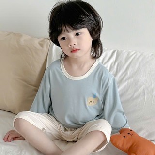 Bộ quần áo dài tay cho bé trai bé gái Tukibaby chất thun lạnh mịn mát, đồ bộ dài tay cho bé túi zip