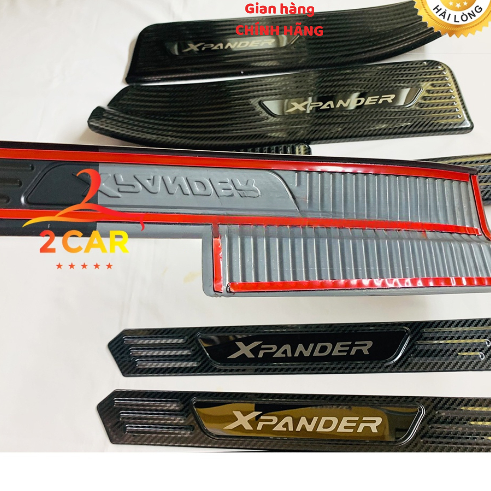 Ốp bậc cửa, Nẹp bước chân trong, ngoài CARBON XE XPANDER vân cacbon 2018 - 2026 hàng cao cấp