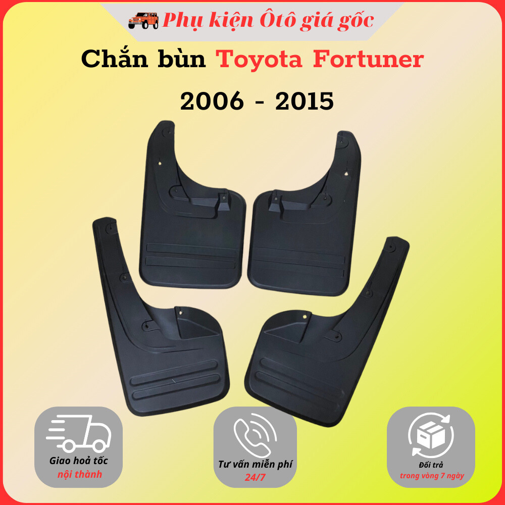 Chắn bùn xe xe Toyota Fortuner 2006 - 2012, 2013, 2014, 2015 nhựa dẻo cao cấp (tặng kèm ốc vít)