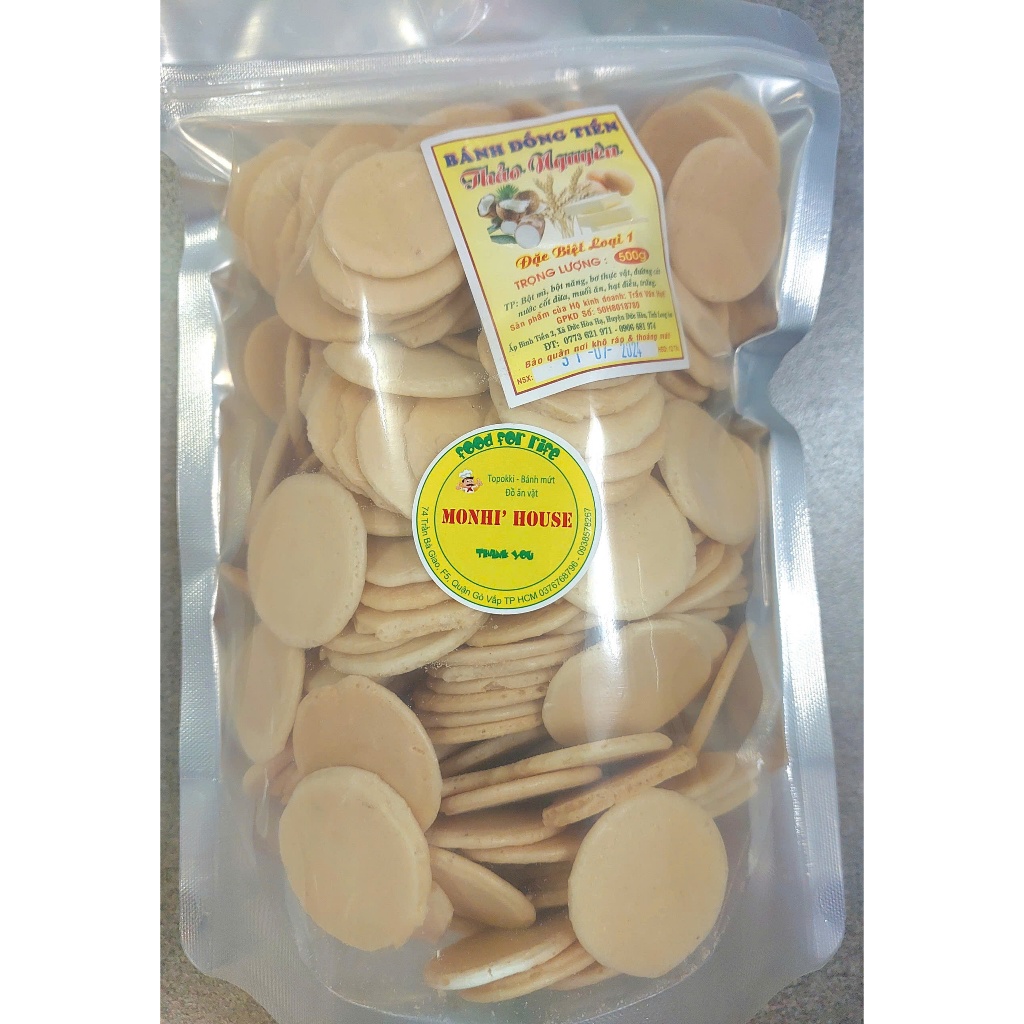 Gói 500g Bánh Đồng T.iền Sữa Giòn, Thơm, Ít Ngọt