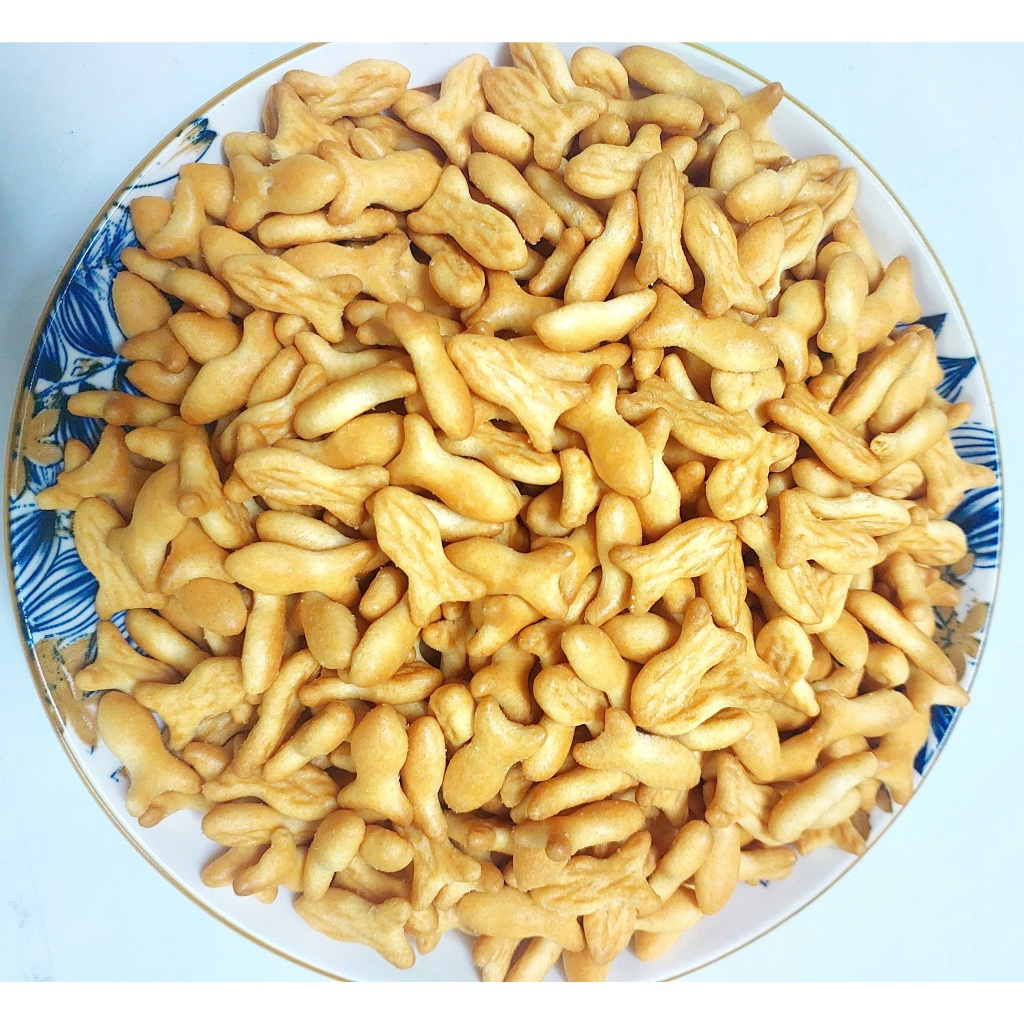 Bánh Qui Cá Mặn Hình Con Cá Hấp dẫn 1Kg/ 500g