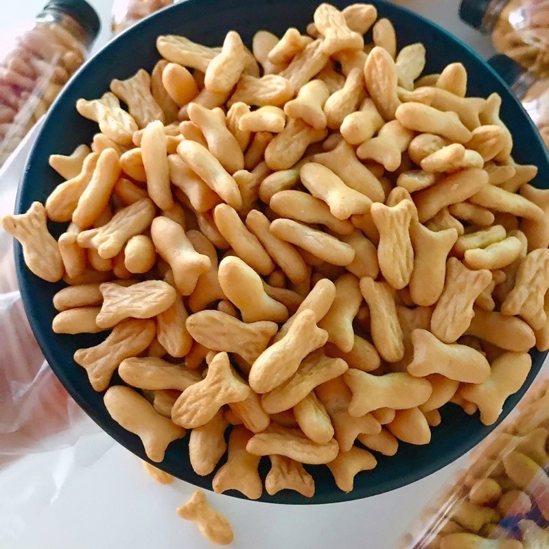 Bánh Qui Cá Mặn Hình Con Cá Hấp dẫn 1Kg/ 500g
