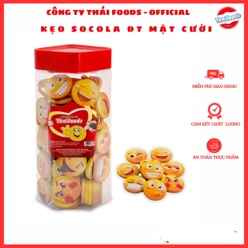 Kẹo Socola đồng tiền mặt cười túi 1kg/300gr/lọ 100c/ Thái Foods