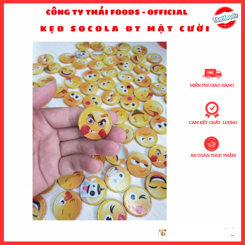 Kẹo Socola đồng tiền mặt cười túi 1kg/300gr/lọ 100c/ Thái Foods