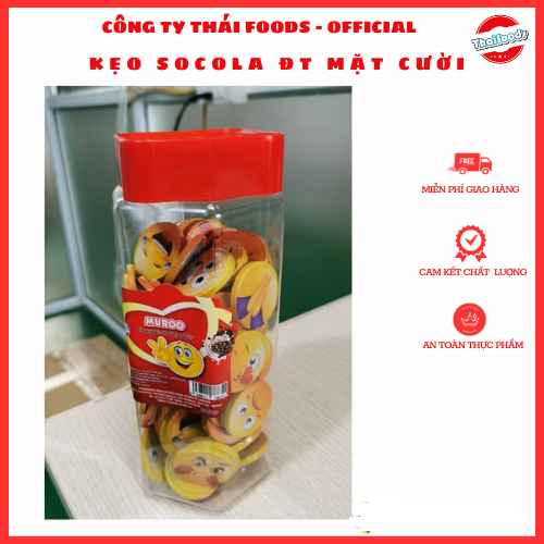 Kẹo Socola đồng tiền mặt cười túi 1kg/300gr/lọ 100c/ Thái Foods