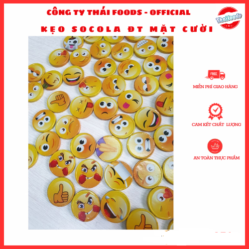 Kẹo Socola đồng tiền mặt cười túi 1kg/300gr/lọ 100c/ Thái Foods