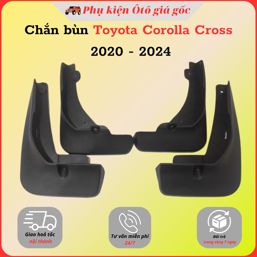 Bộ 4 chắn bùn xe Toyota Corolla Cross 2018 - HIỆN NAY - nhựa dẻo cao cấp (tặng kèm ốc vít)