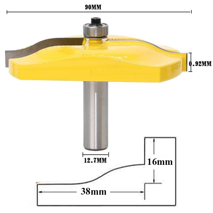 Bộ mũi phay ghép ván ❤️FREESHIP❤️ Mũi soi ghép mộng cửa tủ bếp cốt 12.7mm