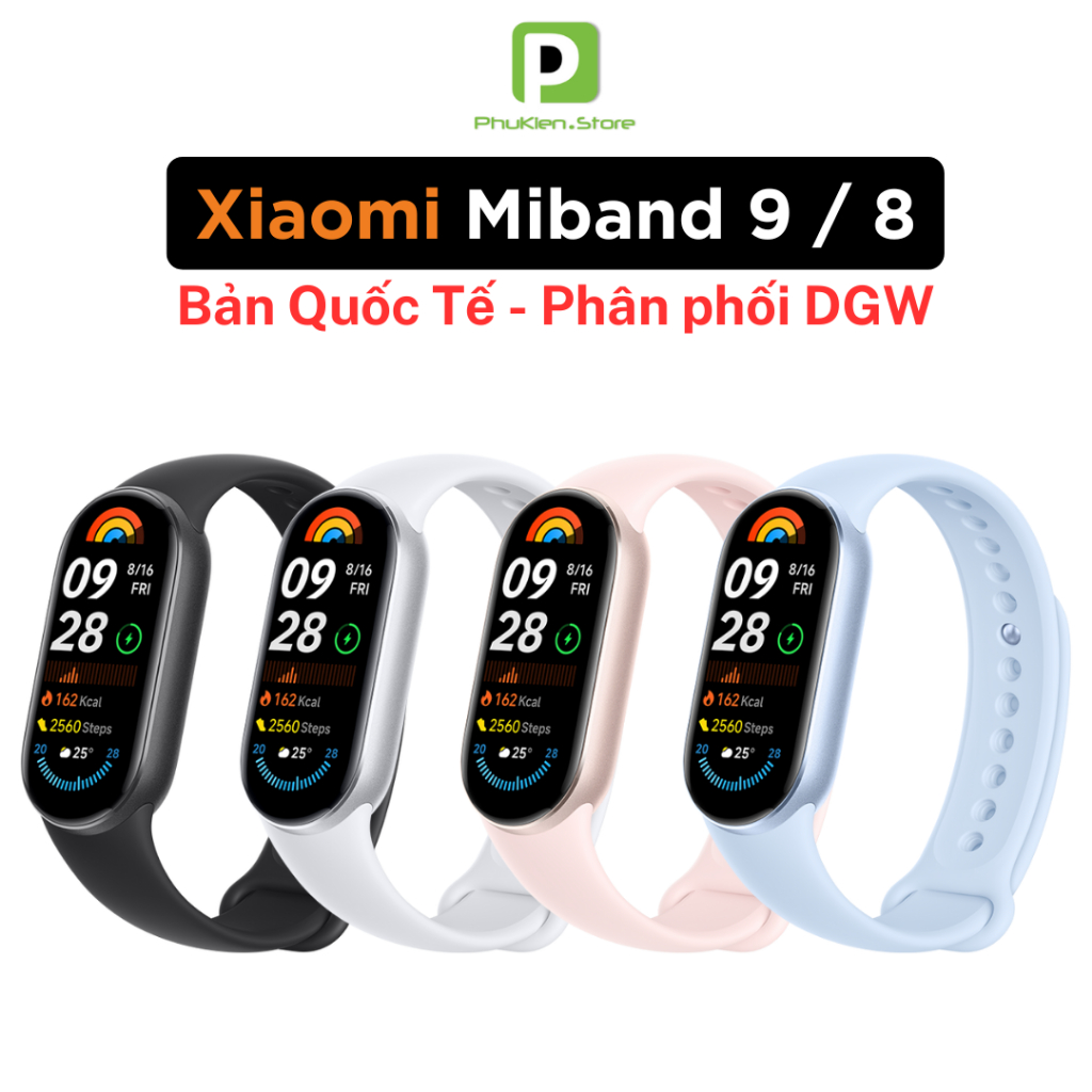 [Chính Hãng DigiWorld, BH toàn quốc 12th] Đồng hồ vòng đeo thông minh  Xiaomi Smart band Mi band Miband