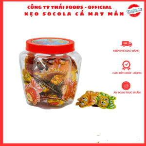 Kẹo socola hình cá may mắn nhiều màu lọ 32c/ Thái Foods/ hàng mới
