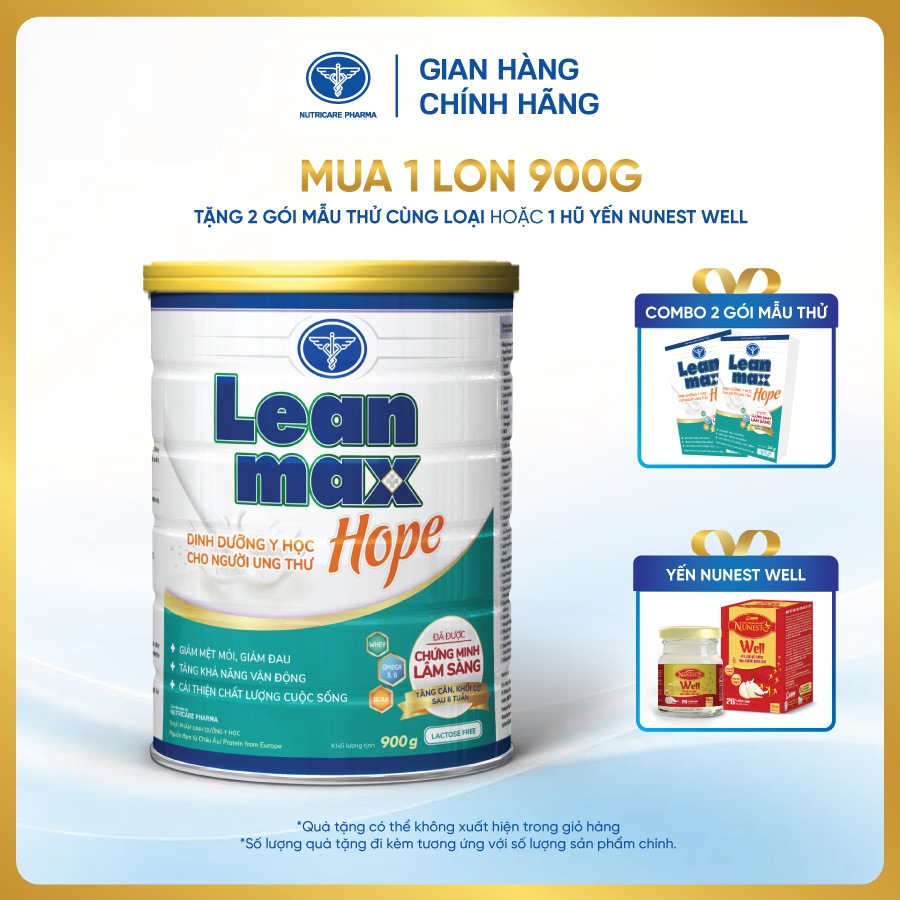 Lon sữa Leanmax Hope 900g - Dinh dưỡng y học cho người bệnh ung thư ...