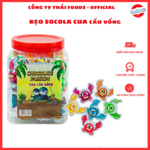 Kẹo Socola cua cầu vồng lọ 50 chiếc Thái Foods, thùng 24 lọ