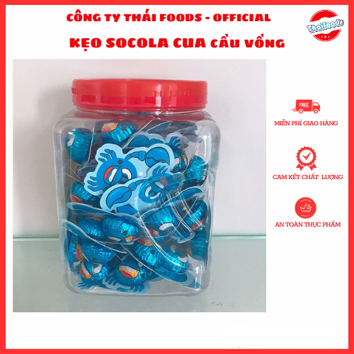 Kẹo Socola cua cầu vồng lọ 50 chiếc Thái Foods, thùng 24 lọ
