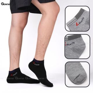 Combo 5 đôi vớ thể thao cổ ngắn nam nữ GOMTAT, tất trơn cổ ngắn vải cotton thoáng mát, không xù lông - LD-S01-LEXIS-CB5