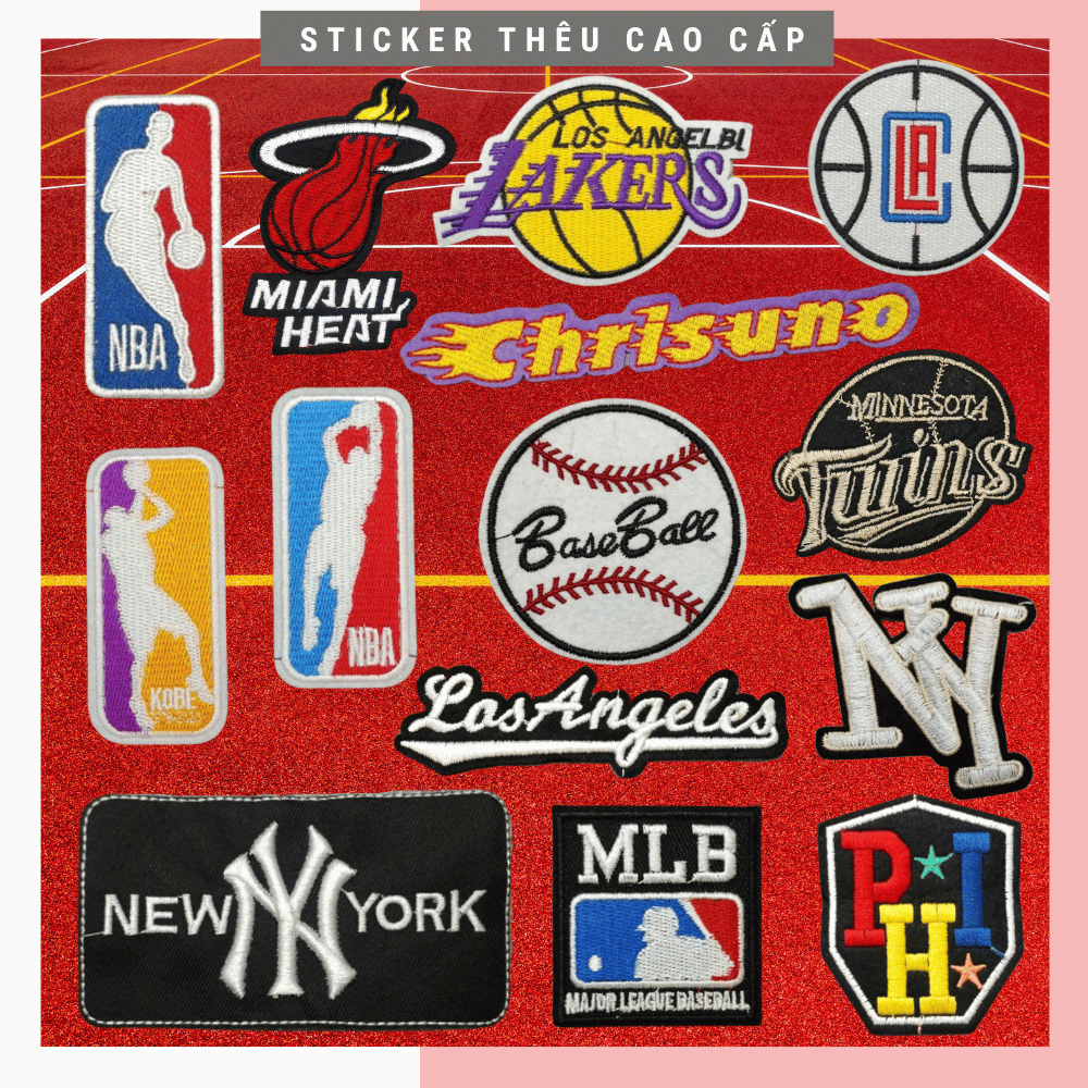 Sticker ủi quần áo Cao cấp, sticker vải làm miếng vá áo, phụ kiện trang ...