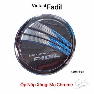 Ốp nắp bình xăng xe Vinfast Fadil 2018, 2019, 2020, 2021, 2022, 2023, 2024, 2025 nhựa ABS vân cacbon cao cấp, sáng bóng